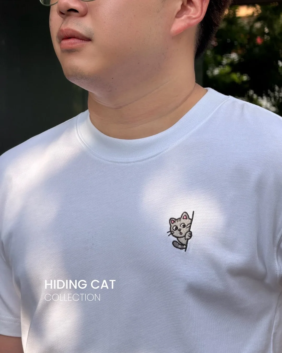 HIDING CAT™ T-SHIRT · WHITE