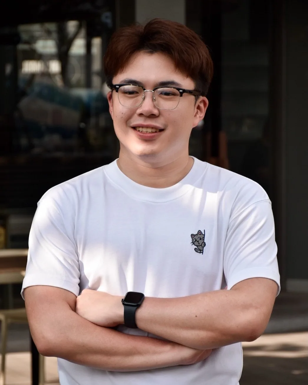 HIDING CAT™ T-SHIRT · WHITE รูปที่ 4