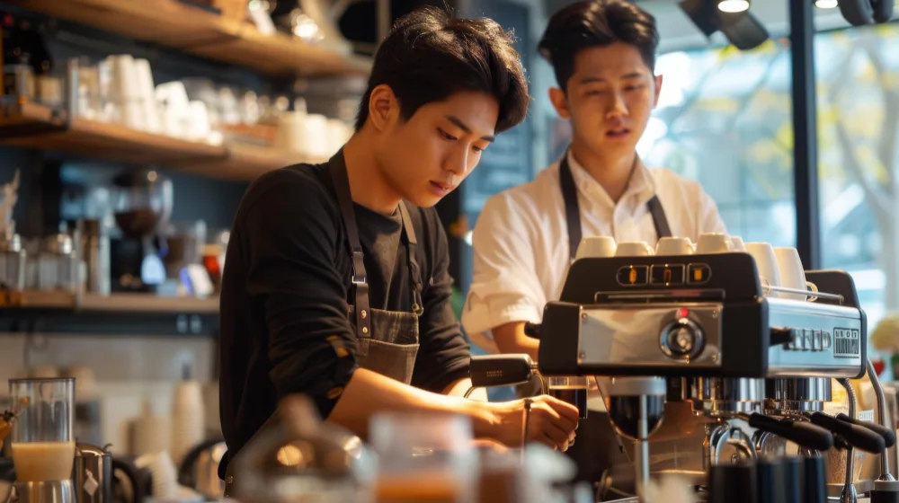 เทรนบาริสต้าทีมงานร้าน