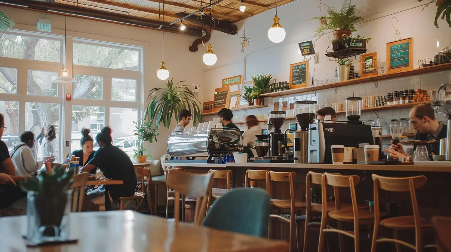 บรรยากาศร้านกาแฟ