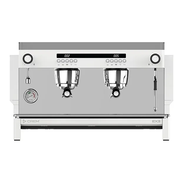 เครื่องชงกาแฟ Crem mod. EX3 2Gr Display, Knobs (White, Wooden Panels)
