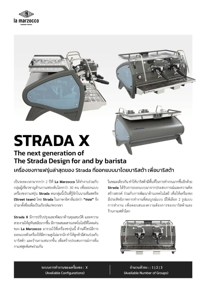 เครื่องชงกาแฟ La Marzocco Strada X 1-GR (Straight-In) รูปที่ 6