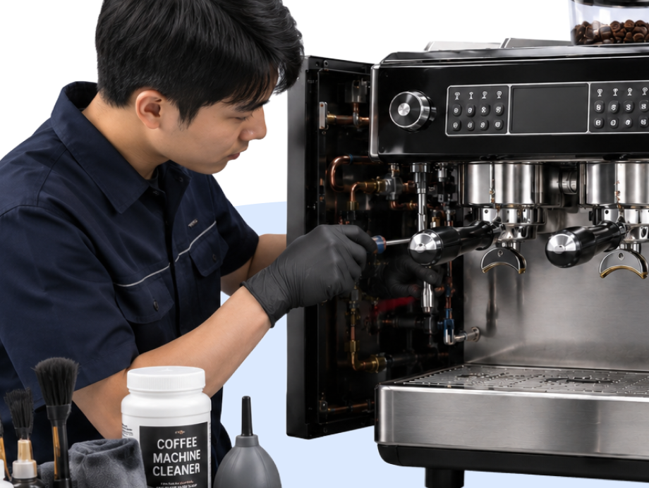 ล้างและซ่อมเครื่องชงกาแฟครบชุด